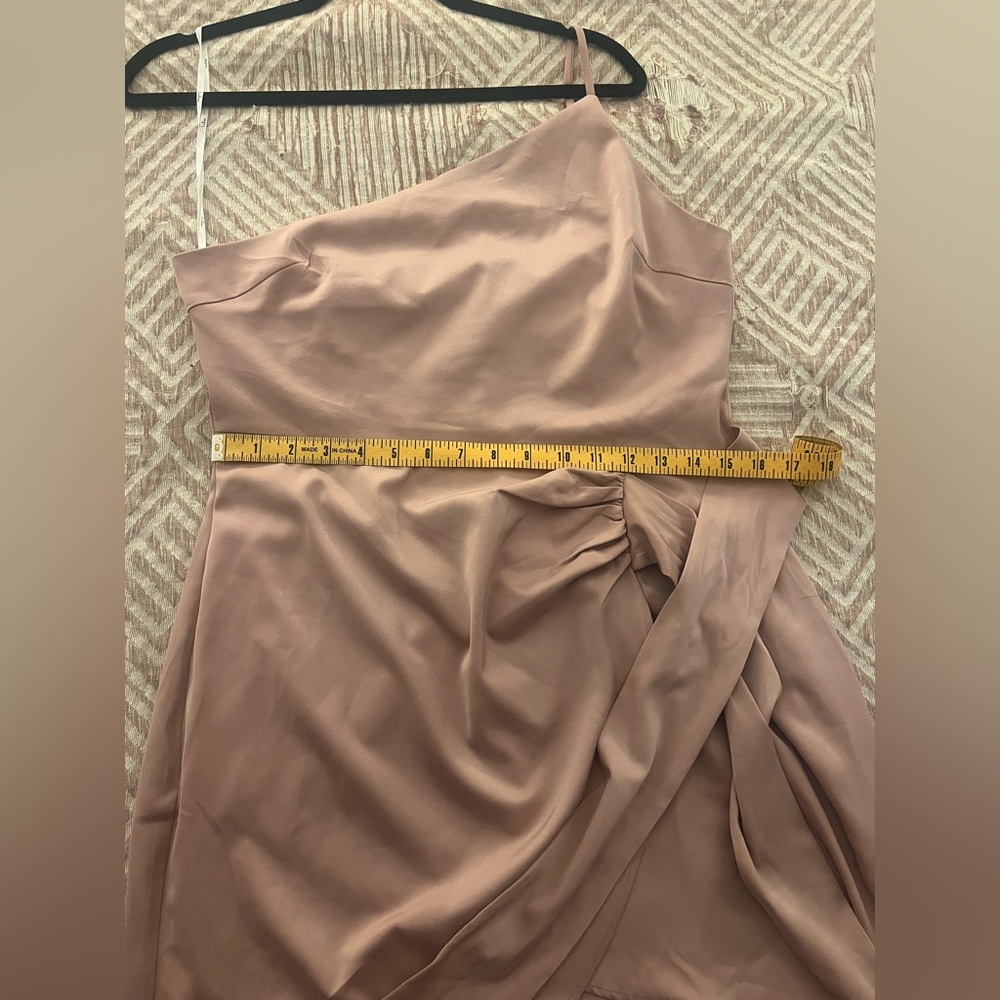 Lulu's Light Pink One-Shoulder Dress - Picture 5 of 6